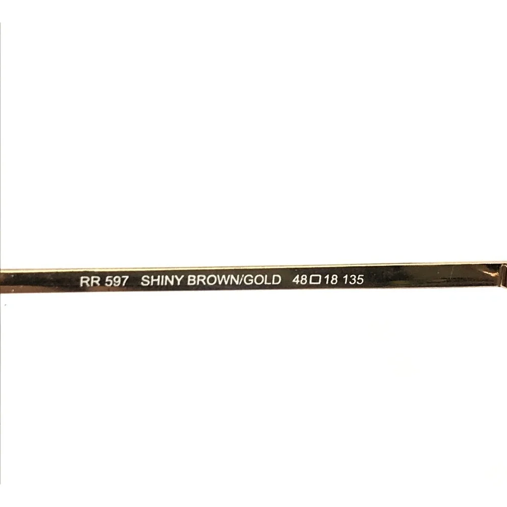 Red Rose Petite Eyeglasses Frames RR597 SHINY BROWN/GOLD Titanium 48-18-135